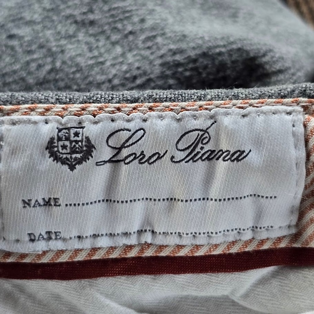 Loro Piana Gray Cotton Trousers Soft Straight Leg Women 10 (50) Quiet Luxury - Picture 16 of 16